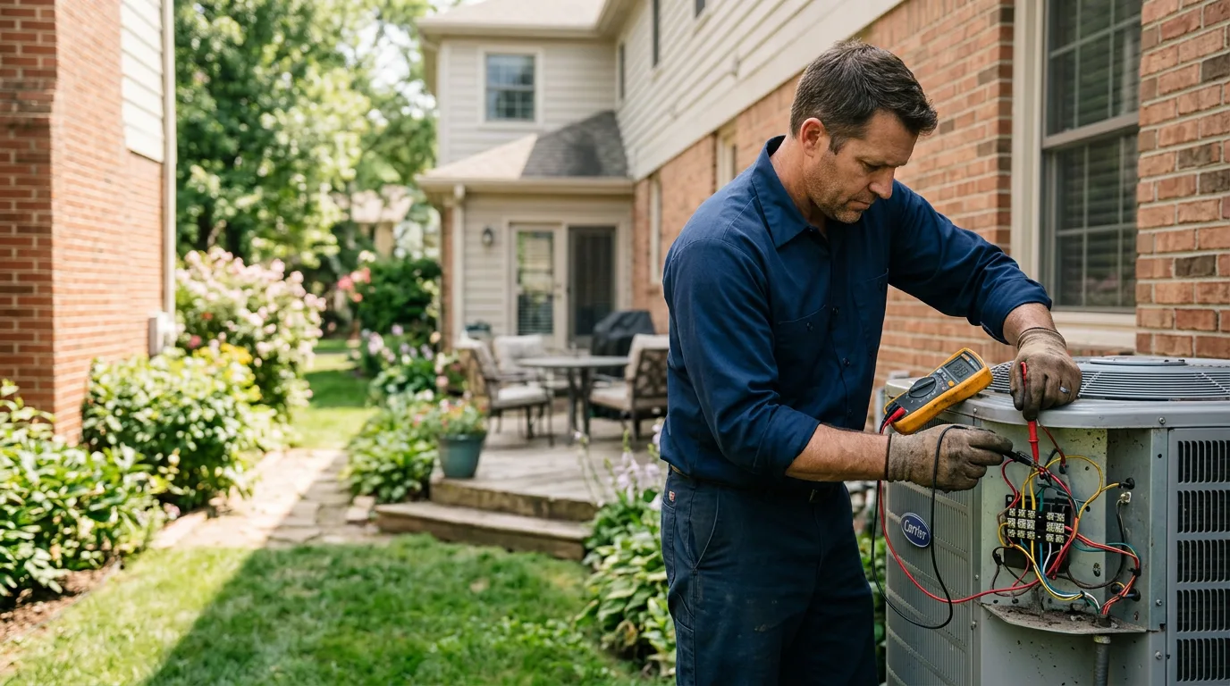 HVAC technician working near Erhard, MN
